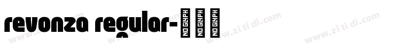 revonza regular字体转换